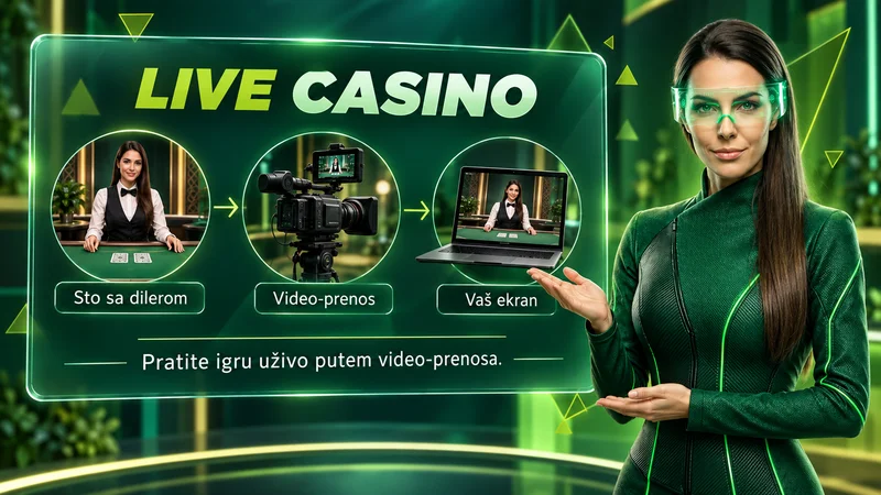 Kazino lik predstavlja vezu između stola sa dilerom, video-kamere i ekrana korisnika u Live Casino formatu